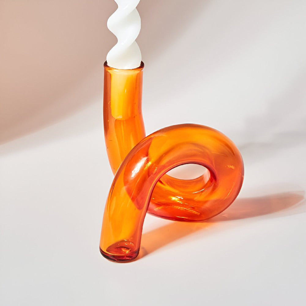 Luxury Clear Vase with Built-in Candle Holder