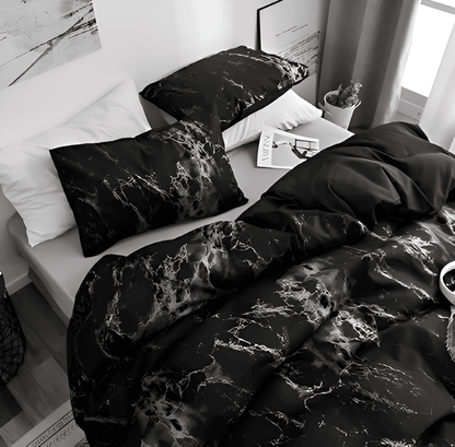 Elegant 3-Piece Bedding Set with Marble Design - Yeezlab