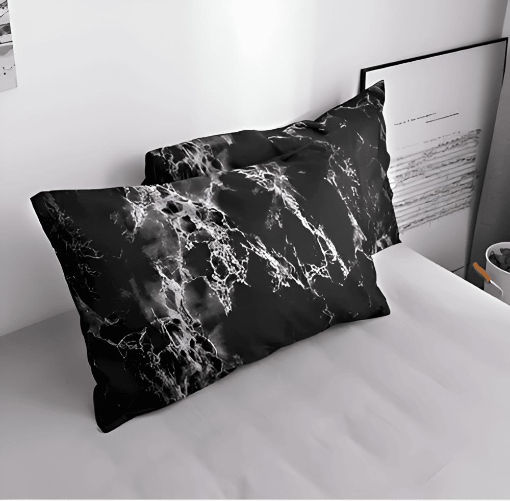 Elegant 3-Piece Bedding Set with Marble Design