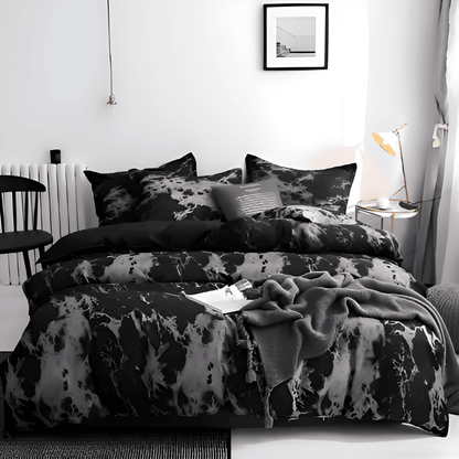 Elegant 3-Piece Bedding Set with Marble Design