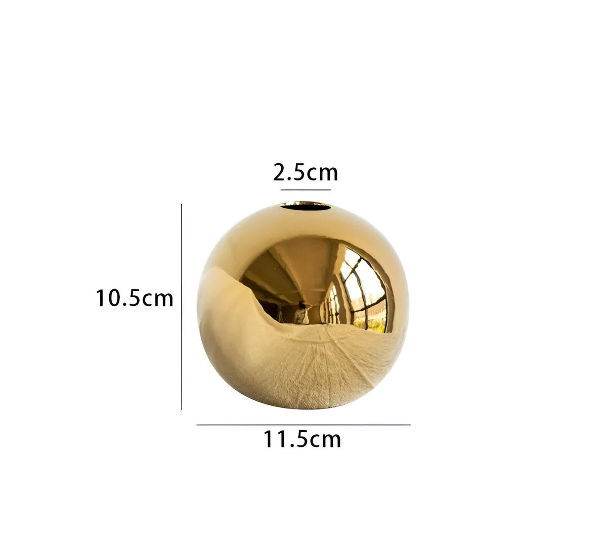 Luxury Gold Ceramic Round Vase