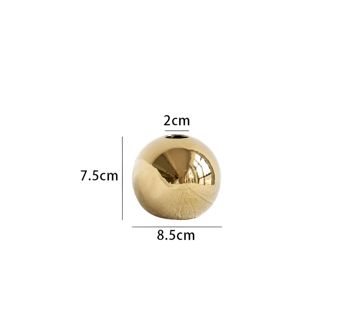 Luxury Gold Ceramic Round Vase - Yeezlab