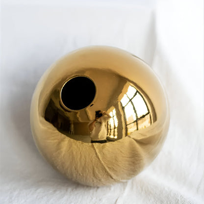 Luxury Gold Ceramic Round Vase