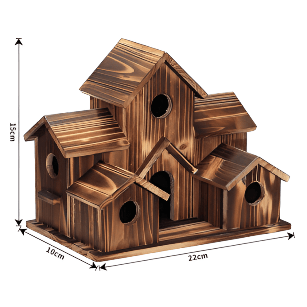 Rustic Wooden Bird Feeder House