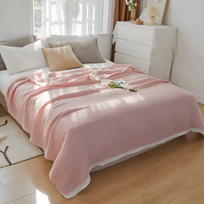 Lightweight Summer Throw Blanket Soft Cotton Blend