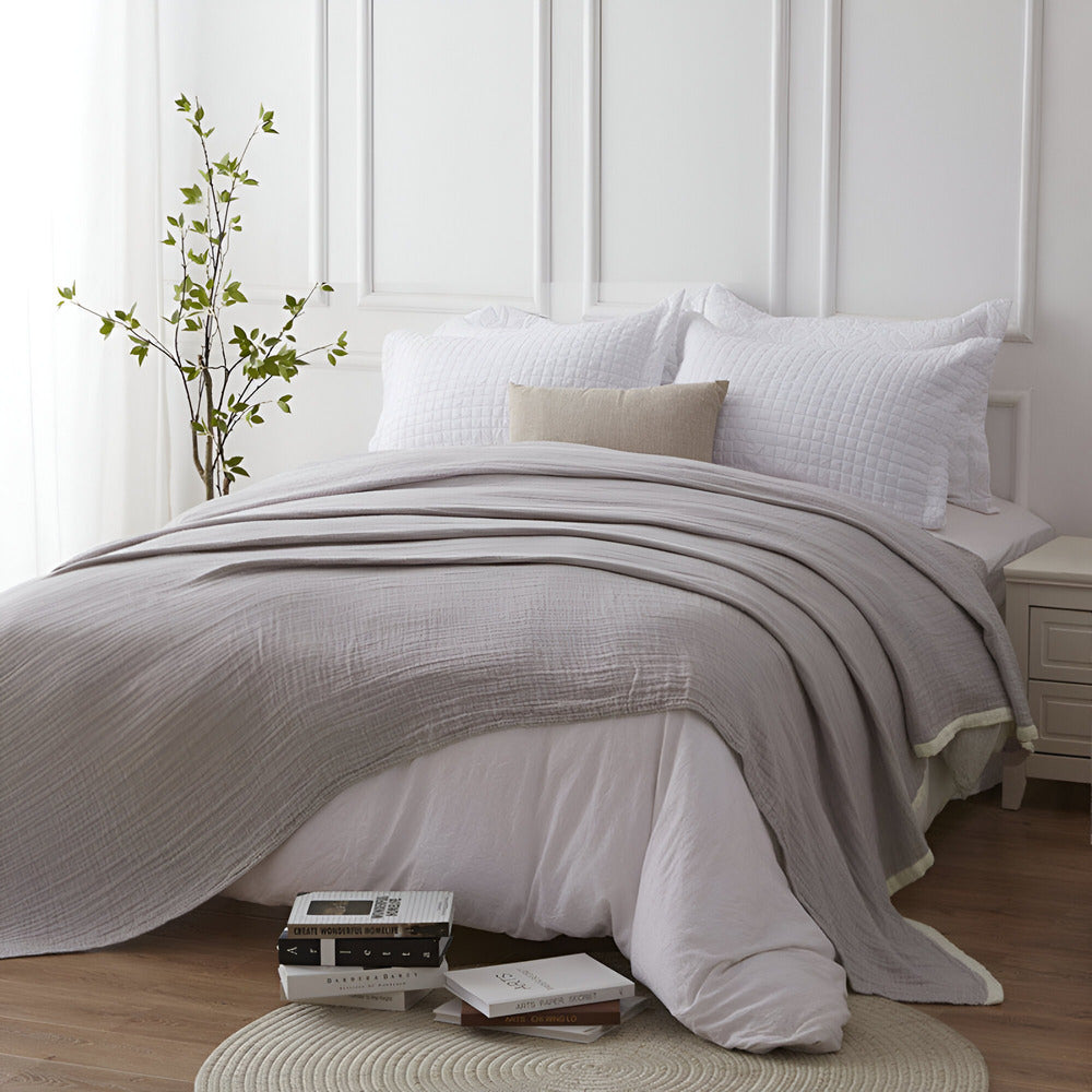 Lightweight Summer Throw Blanket Soft Cotton Blend