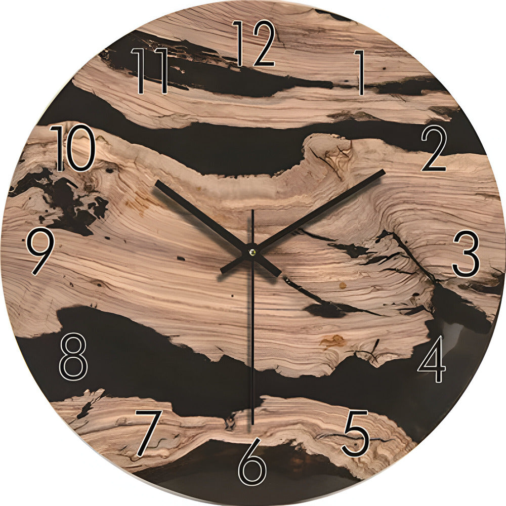 Natural Wood Contemporary Wall Clock