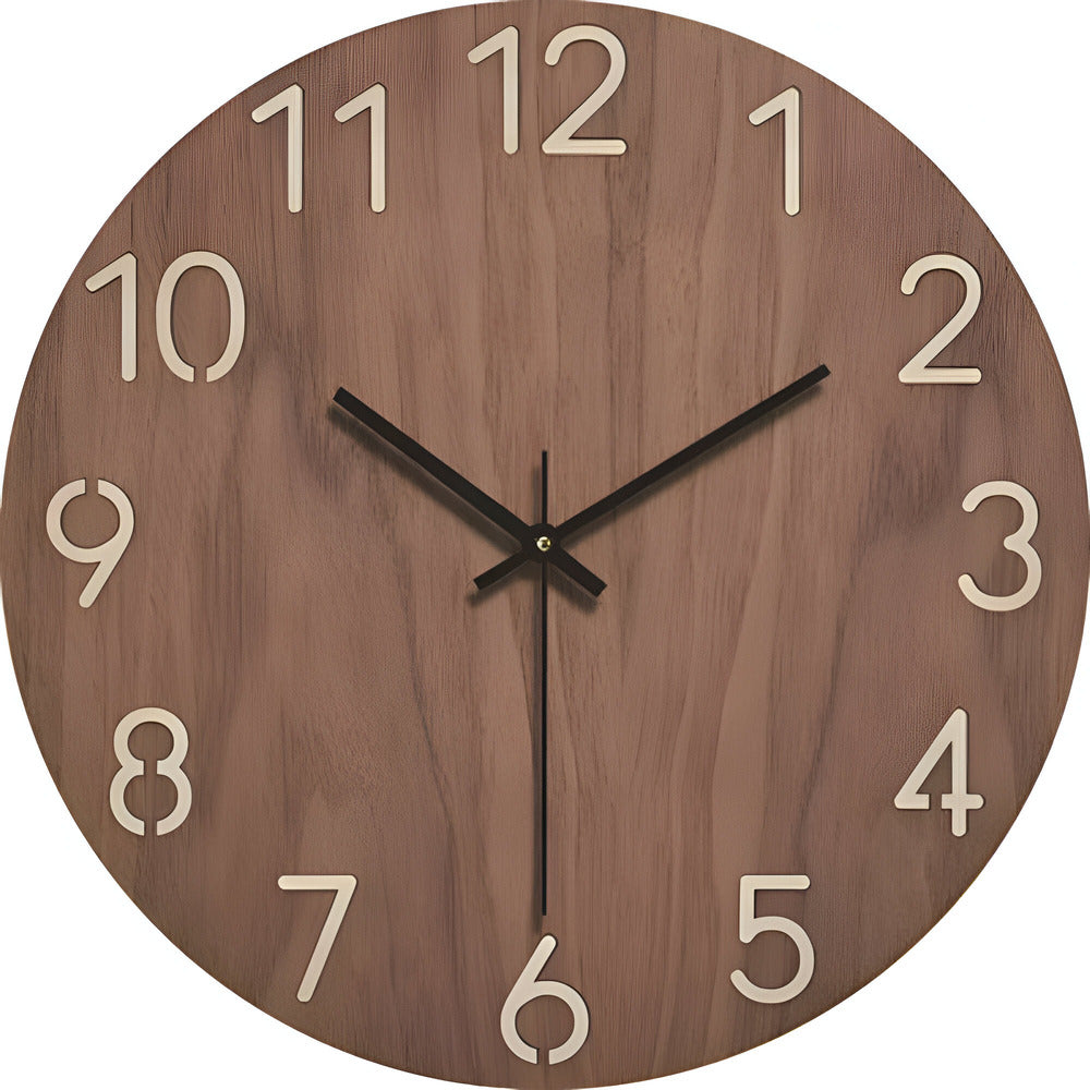 Natural Wood Contemporary Wall Clock