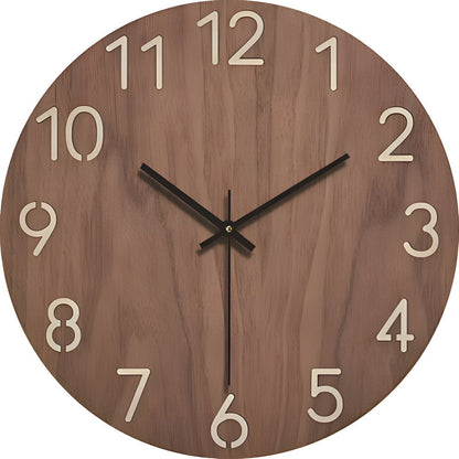 Natural Wood Contemporary Wall Clock