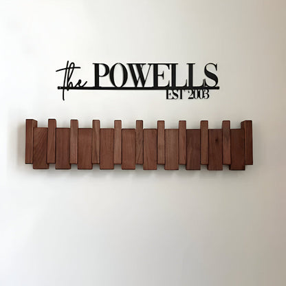 Stylish Wooden Coat Rack in Black and White Keys Design - Yeezlab