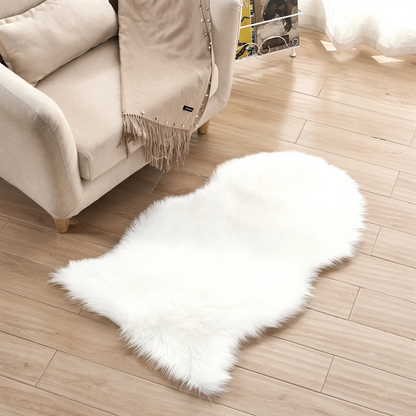 Plush Faux Fur Area Rug – Soft Fake Sheepskin Mat