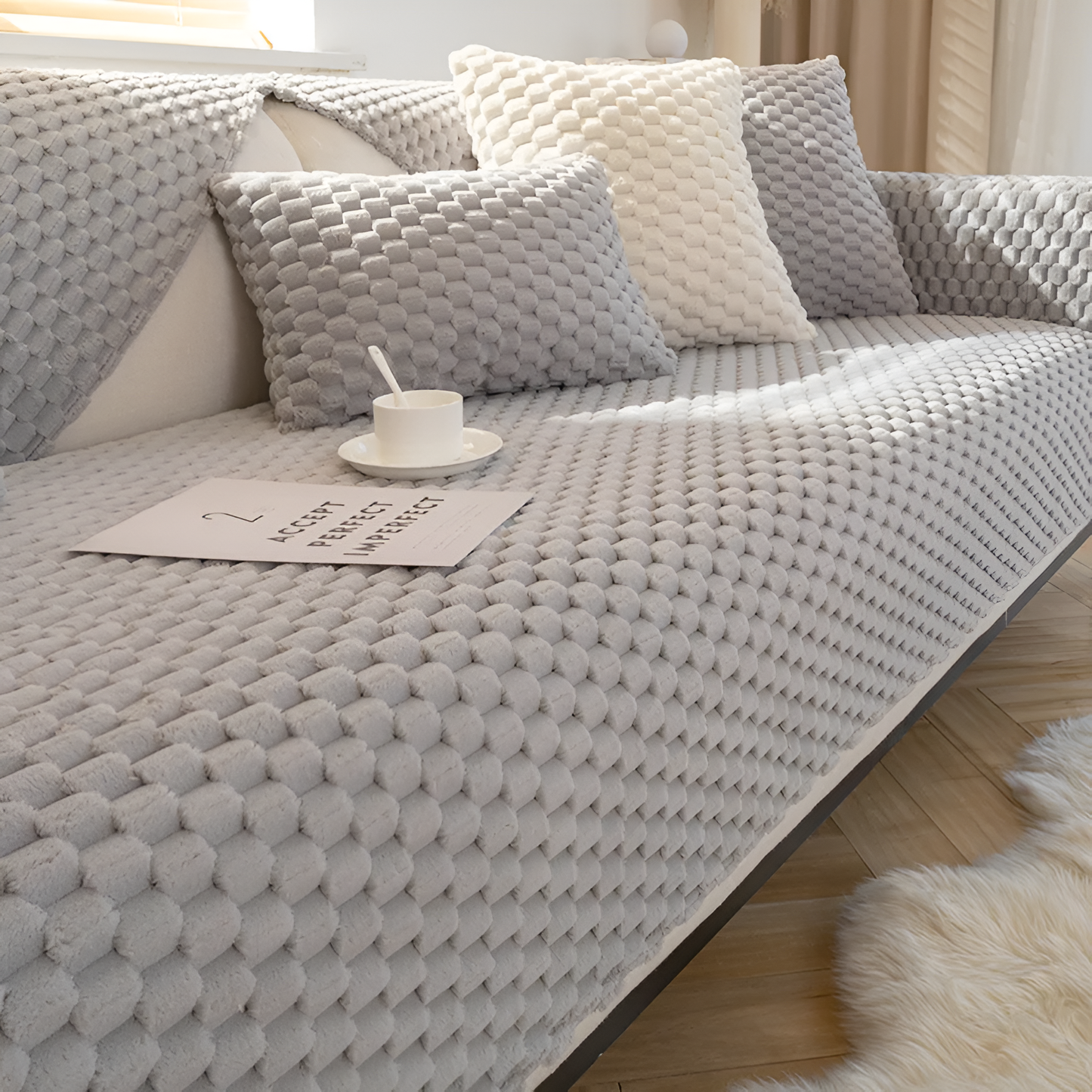 Fuzzy Sofa Slipcover – Waterproof Couch Furniture Protector - Yeezlab