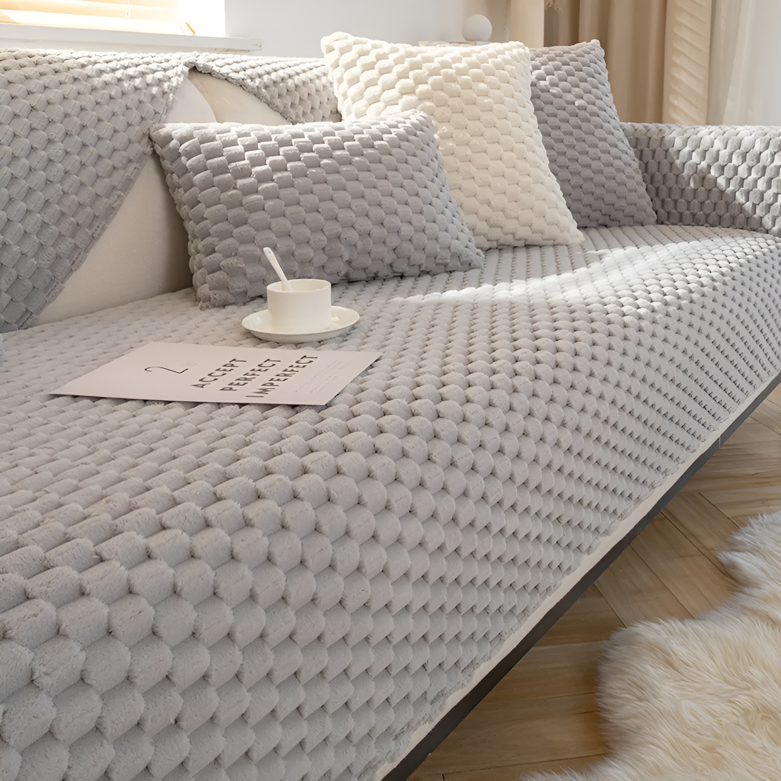 Fuzzy Sofa Slipcover – Waterproof Couch Furniture Protector - Yeezlab