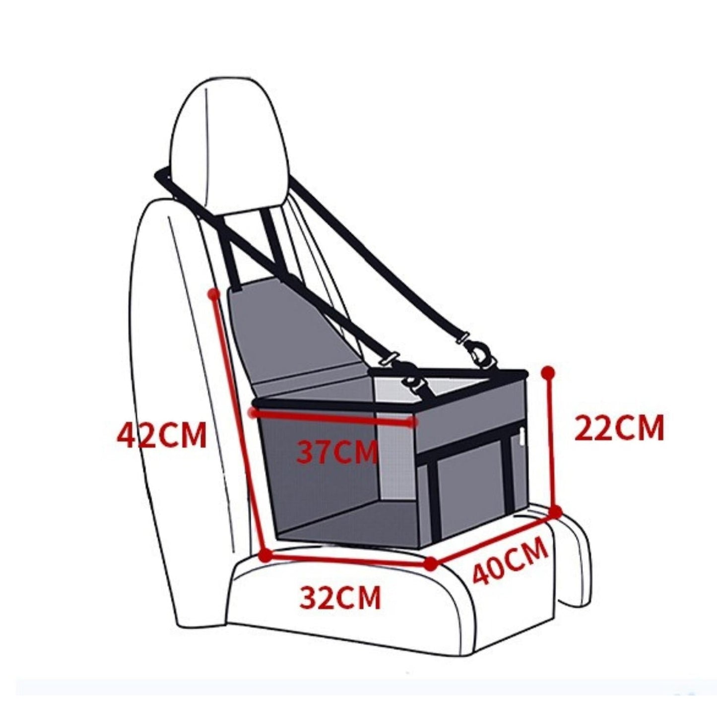 Portable Pet Booster Seat - Waterproof and Non Slip
