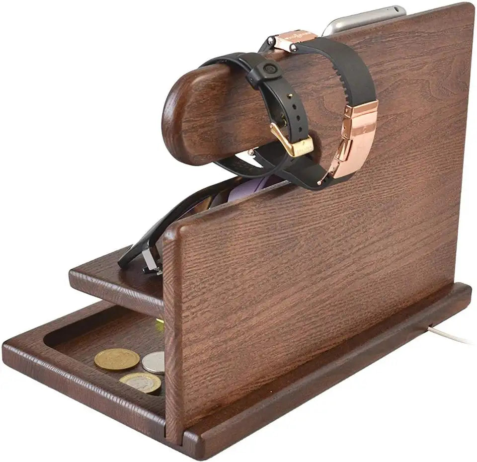 Natural Wood Phone Stand and Dock