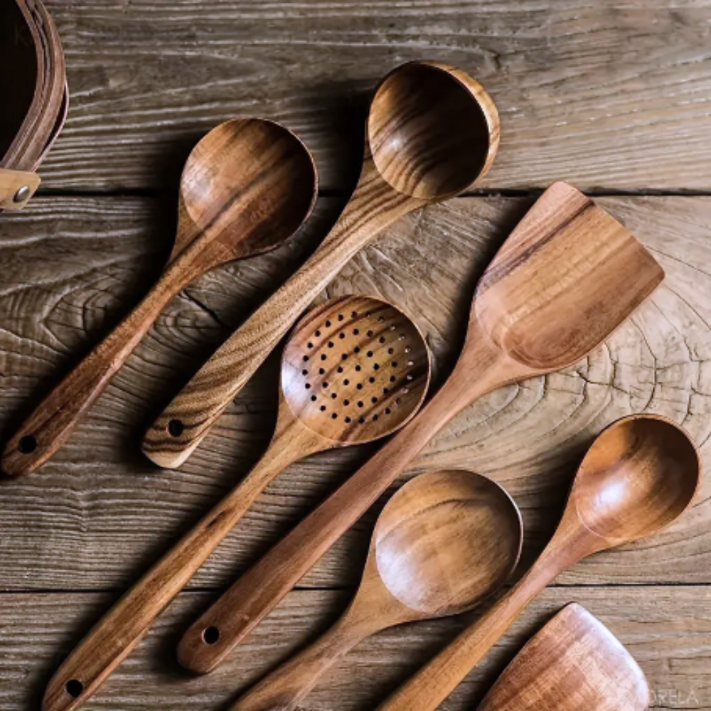 Premium Wood Kitchen Tool Set