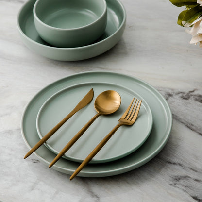 Premium Metal Flatware Set in Trendy Colors