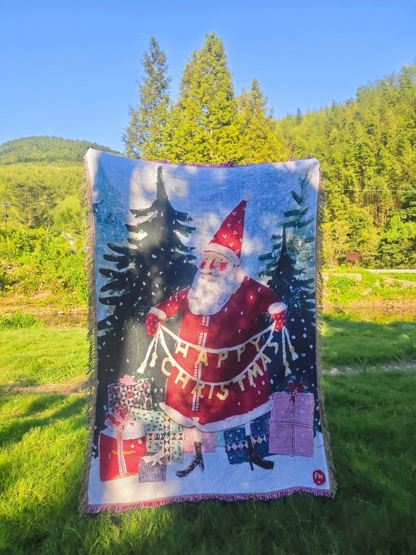 Fun Christmas Santa Blanket Throw - Yeezlab