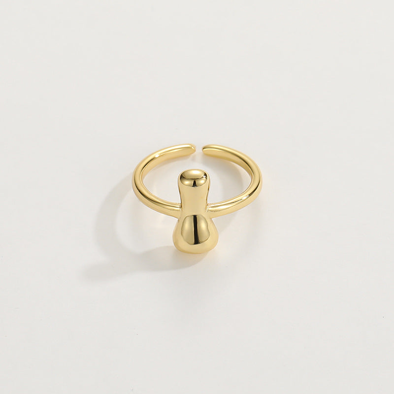 Fashionable Alphabet Initial Ring