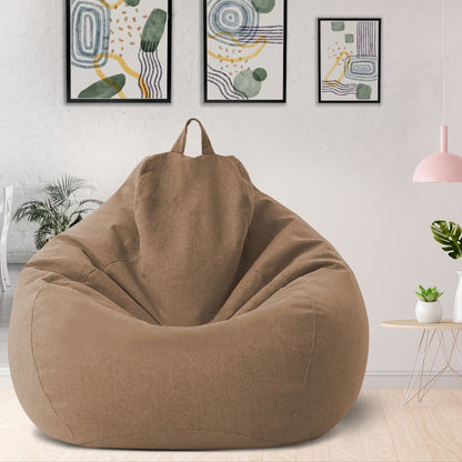 Premium Linen Bean Bag Chair - Comfortable Relaxation Seat
