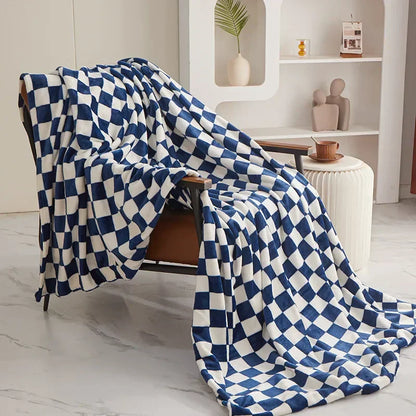 Stylish Chess Pattern Throw Blanket