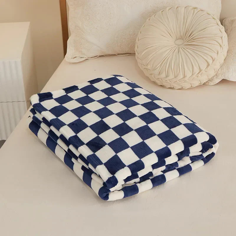 Stylish Chess Pattern Throw Blanket