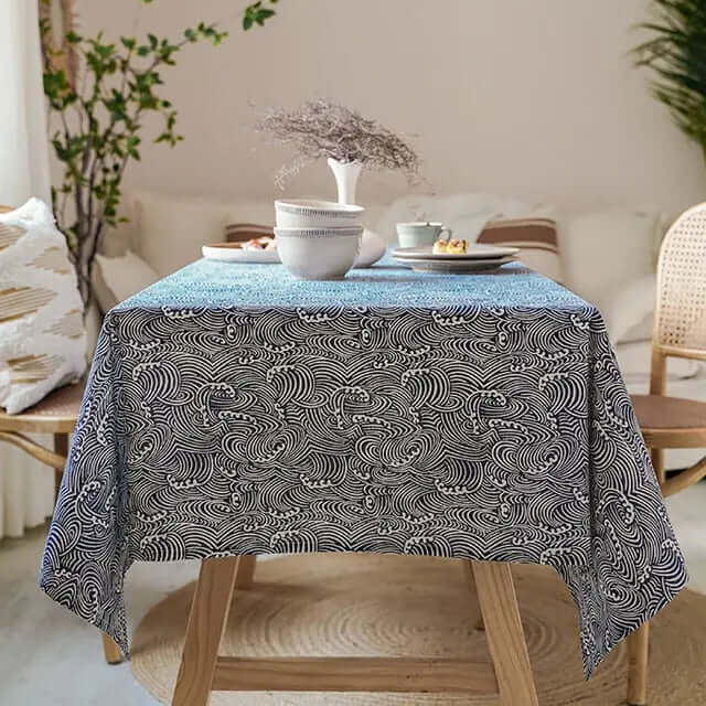 Natural Fiber Japanese Inspired Table Cover