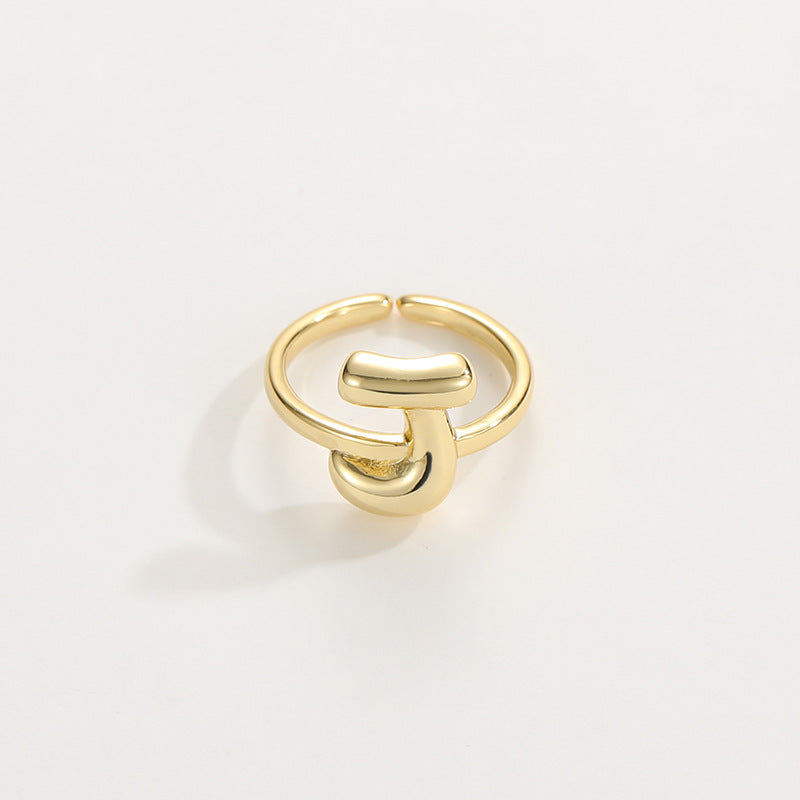Fashionable Alphabet Initial Ring