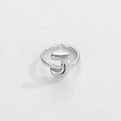 Fashionable Alphabet Initial Ring