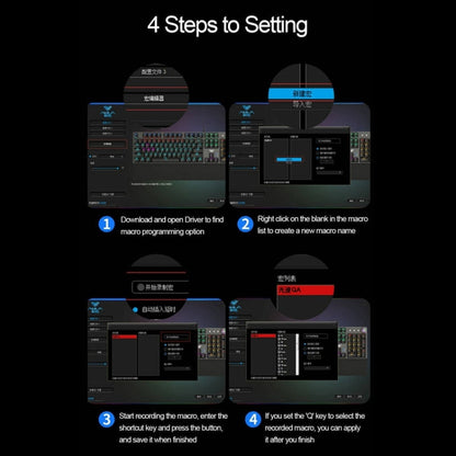 Gaming Mechanical Keyboard with Brown Switches and Metal Keys