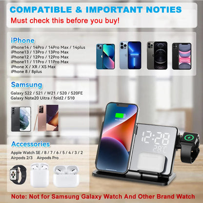 Wireless Charging Station for iPhone, Watch & AirPods