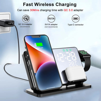 Wireless Charging Station for iPhone, Watch & AirPods