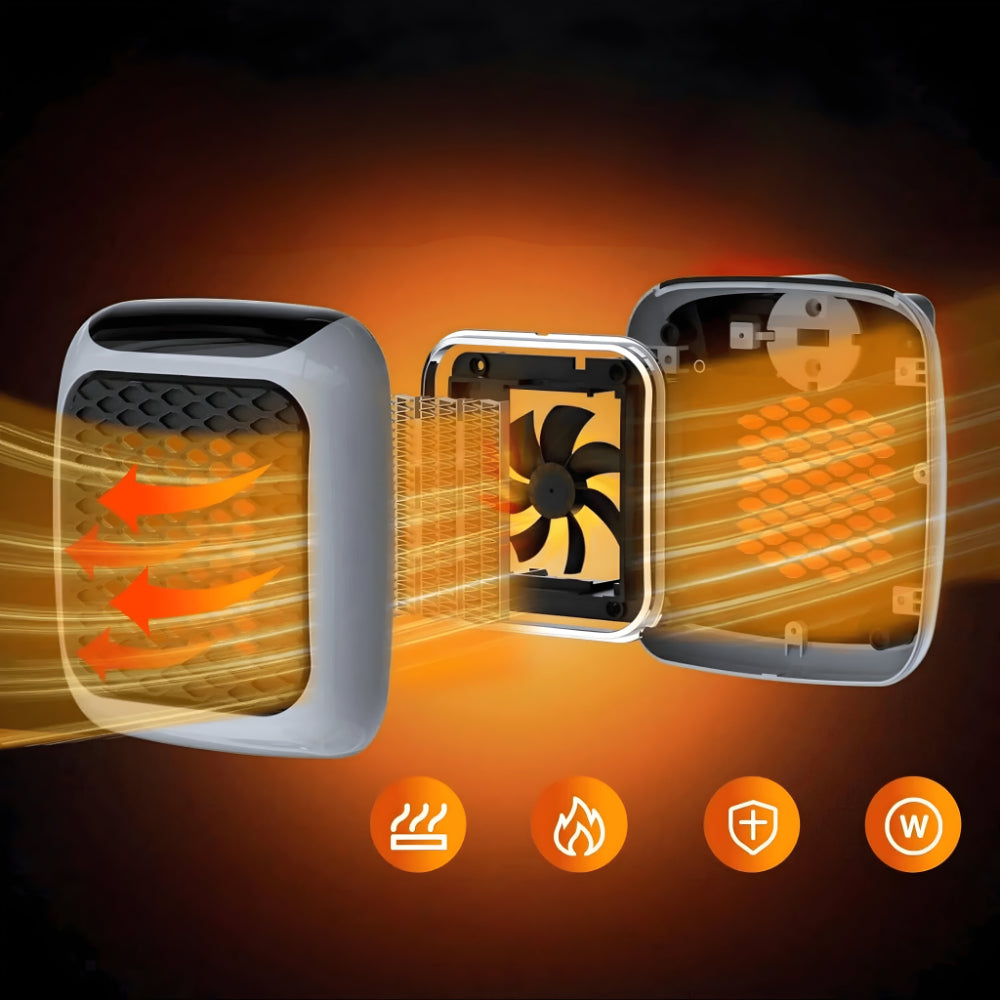 Compact Electric Wall Heater with Thermostat
