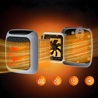 Compact Electric Wall Heater with Thermostat