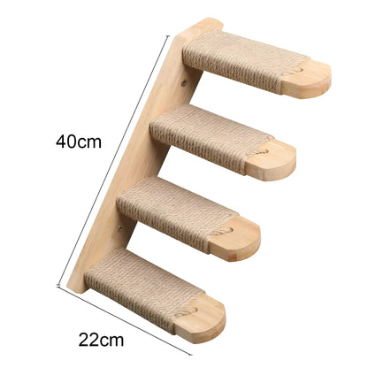 Cat Tower Wall Shelf with Scratch Pad