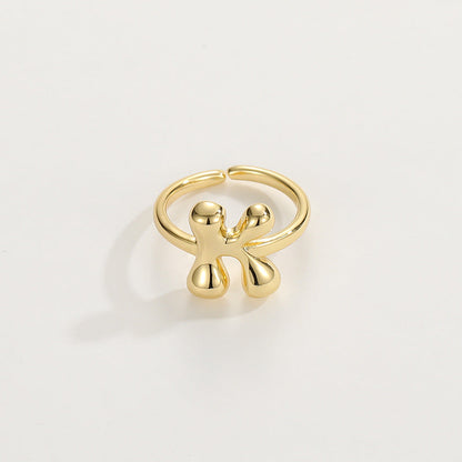 Fashionable Alphabet Initial Ring