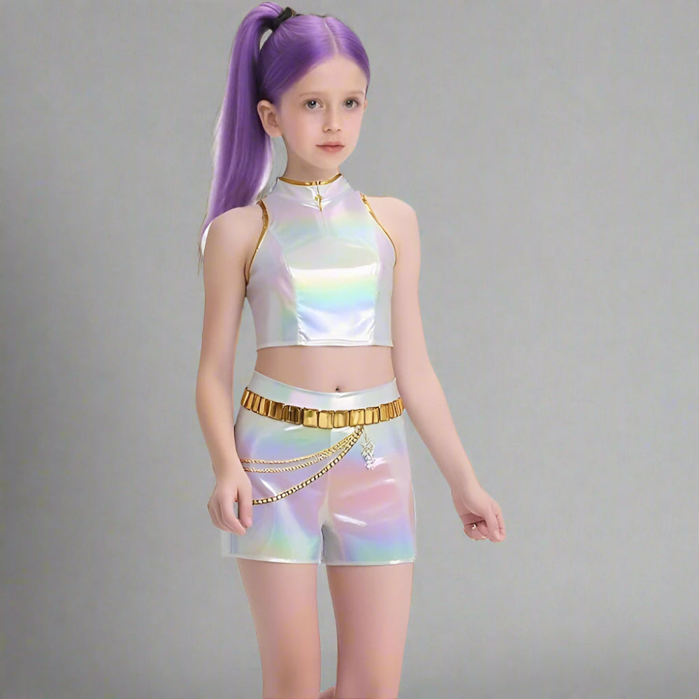 Kpop Girl Holographic Halloween Party Dress