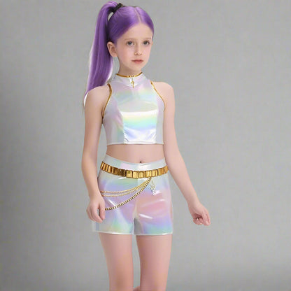 Kpop Girl Holographic Halloween Party Dress