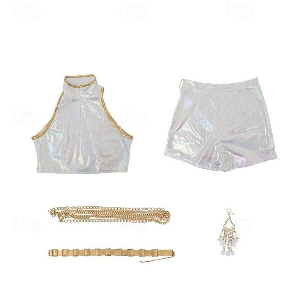Kpop Girl Holographic Halloween Party Dress