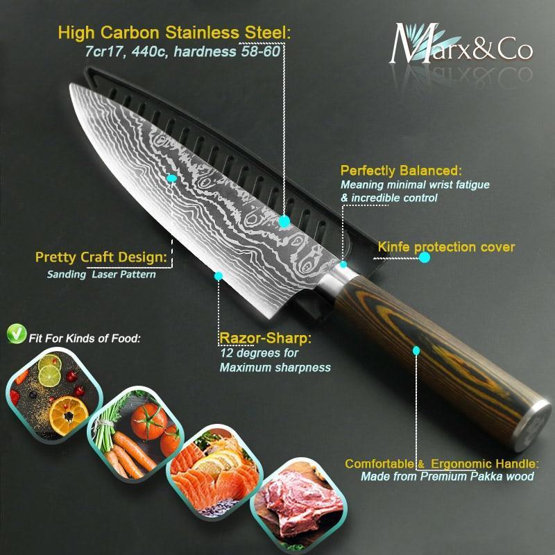 Premium Japanese Chef Knife 8 Inch Sharp Stainless Steel