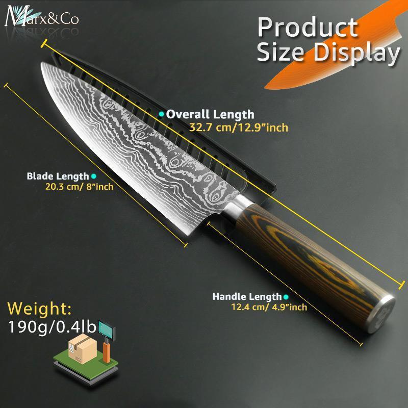 Premium Japanese Chef Knife 8 Inch Sharp Stainless Steel