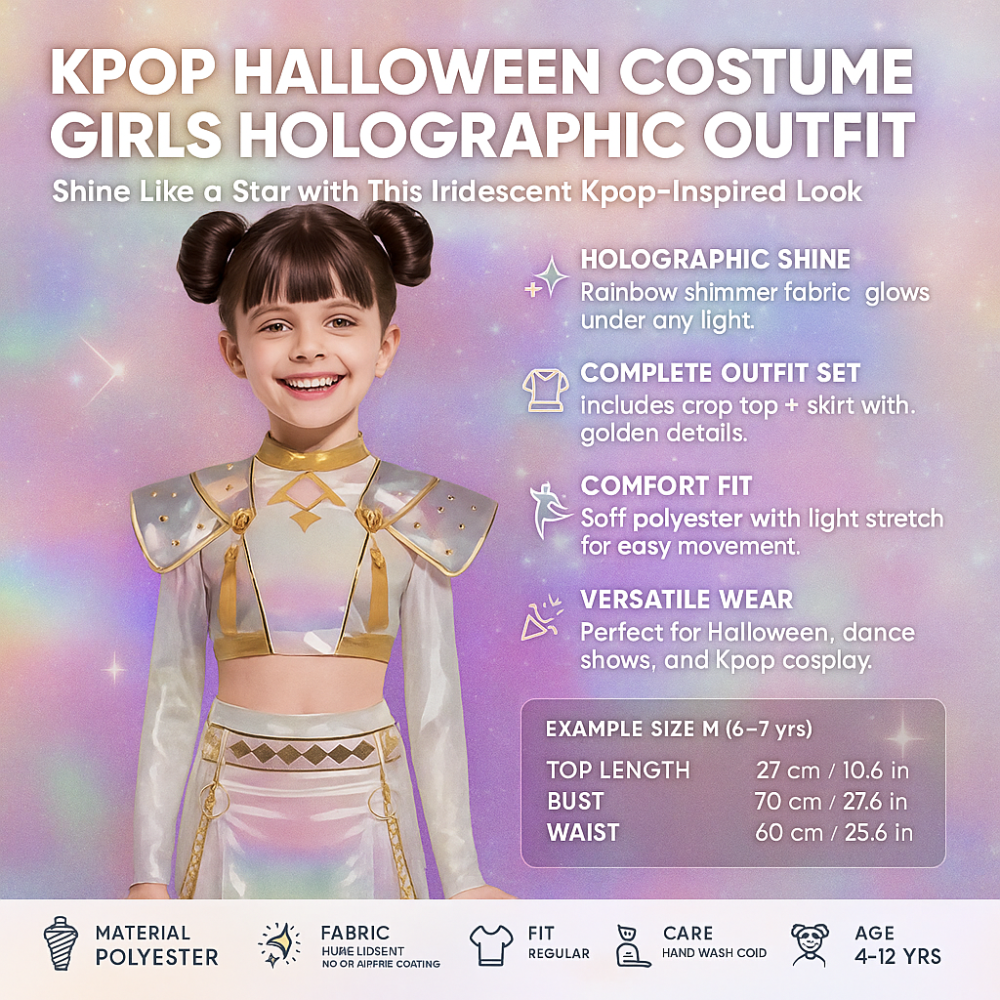 Kpop Girl Holographic Halloween Party Dress