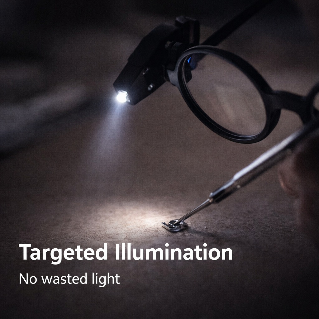 2PCS LED Reading Light for Glasses