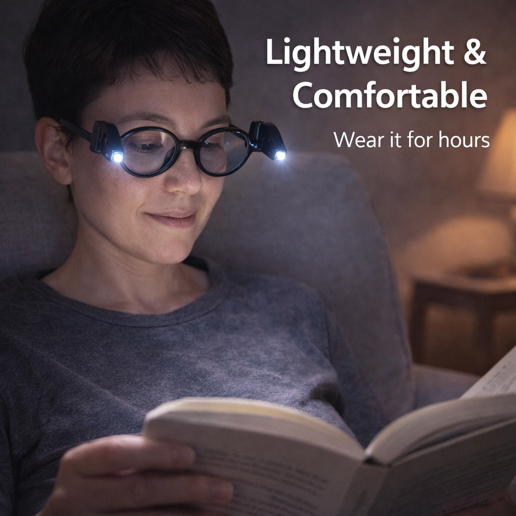 2PCS LED Reading Light for Glasses