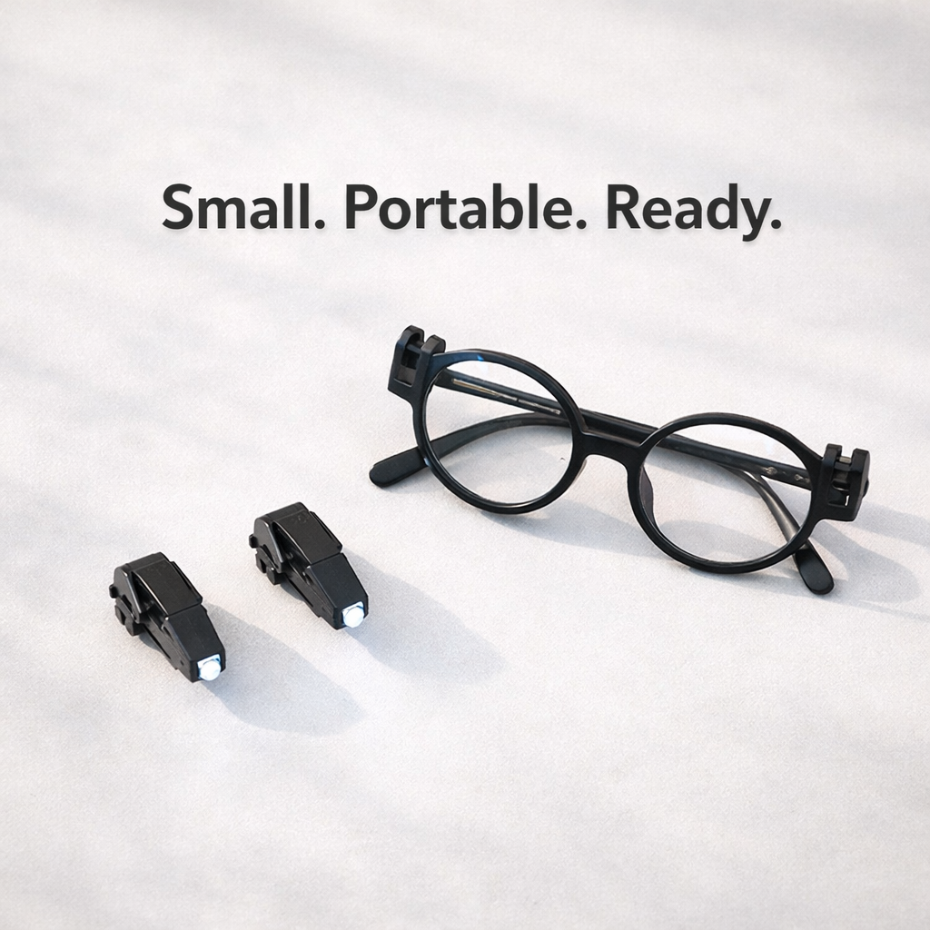 2PCS LED Reading Light for Glasses