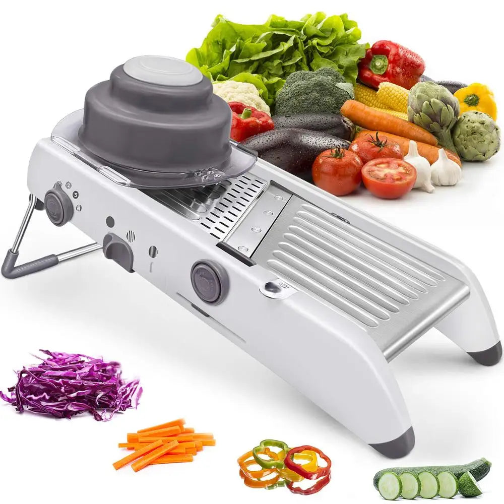 Premium Adjustable Stainless Steel Vegetable Slicer - Yeezlab