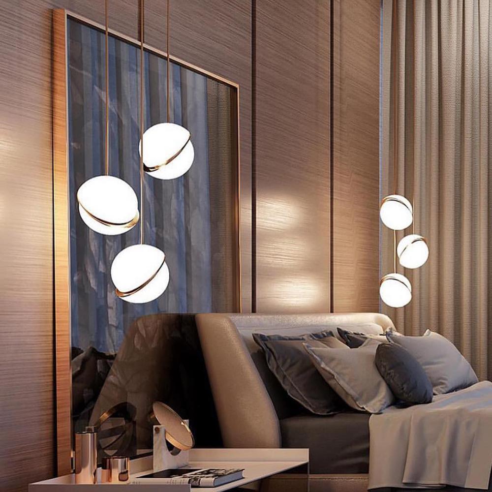 Elegant Glass Moon Pendant Lighting Fixture - Yeezlab