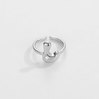 Fashionable Alphabet Initial Ring