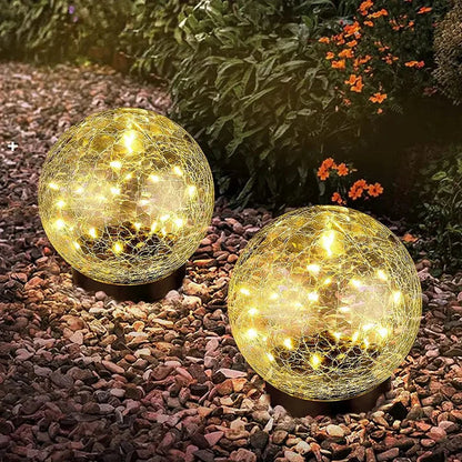 Solar Powered Outdoor Globe Lamp Modern Style