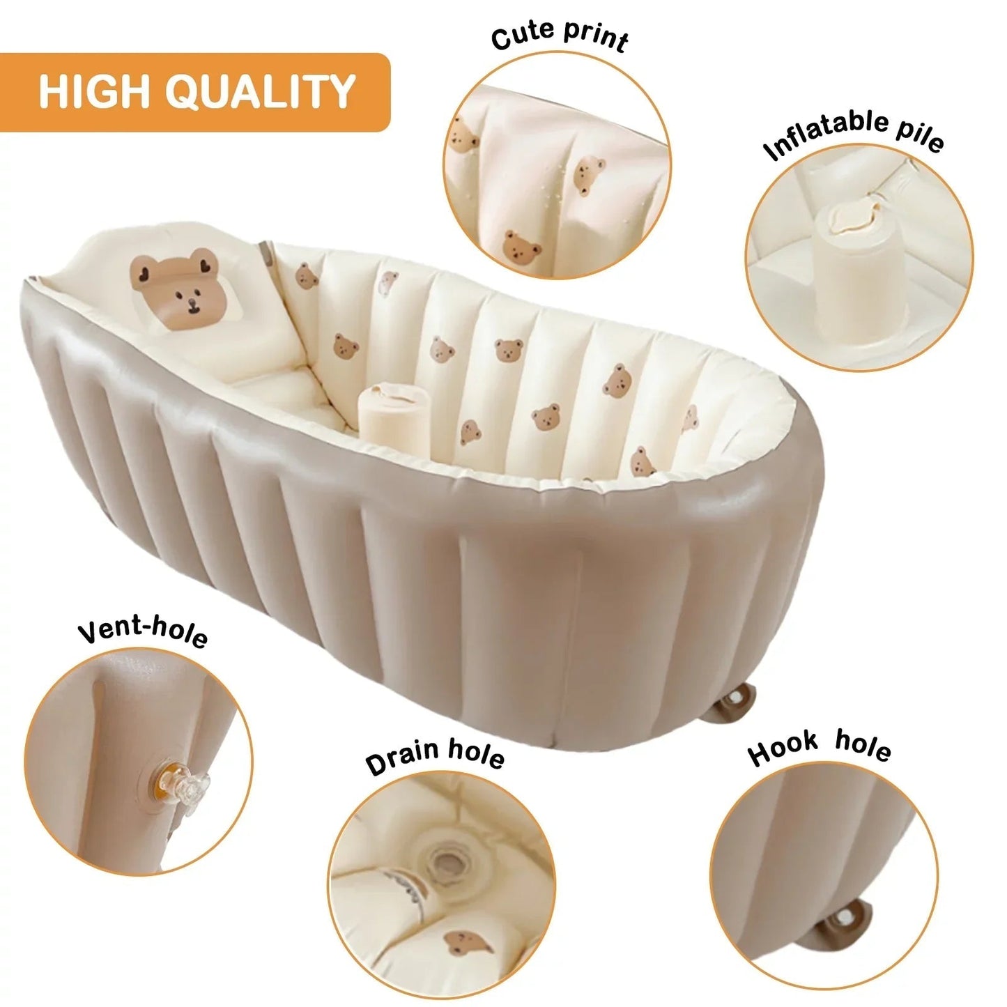Portable Baby Bath Tub | Inflatable & Compact